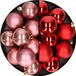 Kaemingk B.V. 24x pièces boules de Noël en plastique mélange de rouge et rose poudré 6 cm