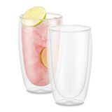 Bodum 4560-10 pavina EsPressoglazenset, dubbelwandig, geïsoleerd, mondgeblazen, 2-delig, 0,45 l, transparant