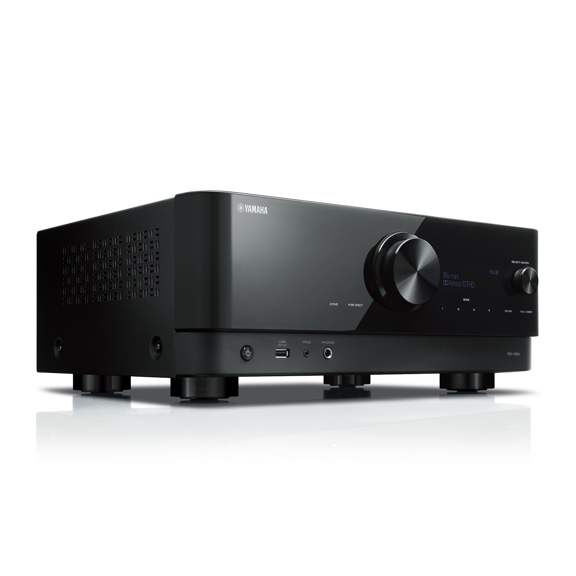 Yamaha RX-V6A AV Receiver - 7.2 Channel, 100W, 3D, Black