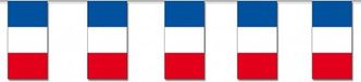 Merkloos / Sans marque Fest-Dekor Gmbh Frankrijk slinger - 4 meter - papier - Franse vlag