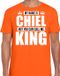 Bellatio Decorations Shoppartners Bv Naam cadeau t-shirt - my name is Chiel - but you can call me King - oranje - heren - koningsdag - verjaardag - sport XL