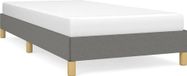 vidaXL Cadre de lit sans matelas, gris foncé, 90x190 cm, tissu