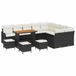 vidaXL Tuinbank Set 13-st Zwart en Crème