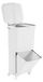 StarTech Afvalscheidingssysteem - 45 liter - 3 compartimenten - RVS - 2 deksels - 45° opening - 4 wielen - Wit