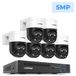Système de surveillance CCTV - NVR PoE H.265 8 canaux - 6 caméras 5 MP - Disque dur 2 To - Étanche IP66 - Câble 18 mètres