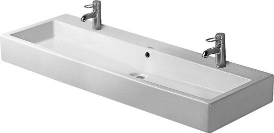 Duravit Vero wastafel 120x47cm 2 kraangaten wit