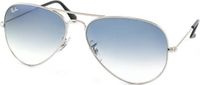 Ray-Ban RB3025 003/3F Aviator Zonnebril - Zilver / Lichtblauw Gradiënt - 62mm