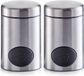 Zeller Zoetjes dispenser - 2x - 8,5 cm - RVS - Koffie/thee drinken - Zoetstof tabletten