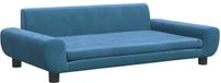 vidaXL Banc enfant 100x54x33 cm velours bleu