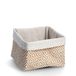 Zeller 14397 opbergmand "Mozaïek", katoen/papier, beige/wit, ca. 24x24x17/20, deco