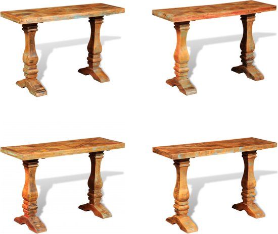 vidaXL Wandtafel massief gerecycled hout