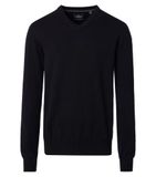 Casa Moda Lange mouw Trui - V-hals Zwart (Maat: XXXL)