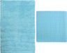 MSV MSV Douche anti-slip/droogloop matten - Napoli badkamer set - rubber/polyester - lichtblauw
