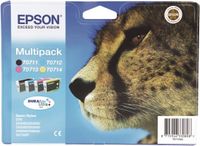 Epson T0715 Multipack - Inktcartridge - Zwart, Cyaan, Magenta, Geel