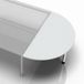 hjh OFFICE PRO LA160 W Table d'appoint 160x80cm Gris
