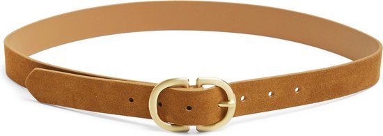 PIECES PCJUVA Suede Jeans Belt - Cognac - 90 cm