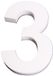 Glorex Hobby Piepschuim cijfer 3 jaar - H25 cm - wit