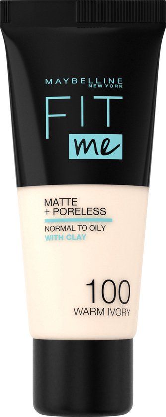Maybelline Fit Me Matte + Poreless Foundation - 100 Warm Ivory - 30ml
