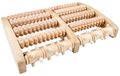 Appareil de massage des pieds bois - 27 x 19 cm - 5 rangées de rouleaux de massage