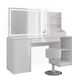 Vicco Sherry Kaptafel set met kruk – 158.2 cm 4 delen Wit/wit hoogglans