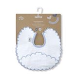 Set Nubecita Set van 2 ronde wolkenslabbetjes in blauw en grijs