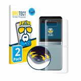 BROTECT - Screenprotector voor Motorola Razr 40 Ultra (Achterkant) - Folie Beschermfolie transparant volledig dekking - 2 Stuks