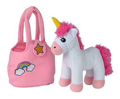 simba Steffi Love Girls 105560064 pluche eenhoorn met tas, met klittenbandsluiting, eenhoorn 28 cm, vanaf 3 jaar