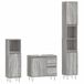 VidaXL meuble de salle de bain 3 pièces gris chêne