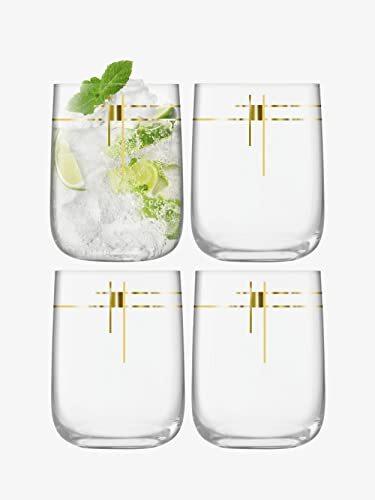 LSA International Century Bar Glas 625ml Goud x 4