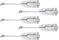 Alberts 841607 deur-stanggrendel | met knopgreep en bevestigde lus | elektrolytisch geel verzinkt | 365,8 x 80 mm | Set van 5