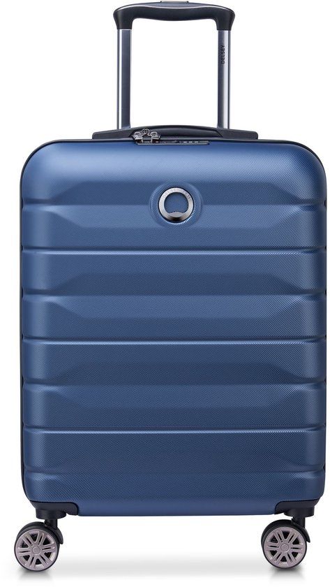 Delsey Air Armour Handbagagekoffer 55 cm – 36L – TSA-cijferslot – 4 Dubbele Wielen – Blauw