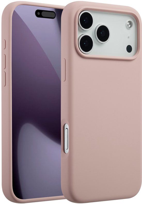 Accezz Liquid Silicone Backcover met MagSafe voor de Apple iPhone 17 Pro Max - Roze