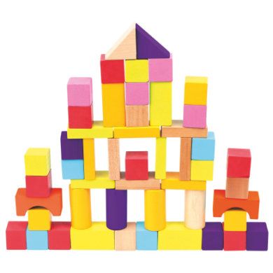 Bino Trommelblokken - 50 stuks - Hout - Multicolor