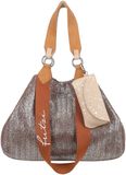 Fritzi aus Preußen shopper schoudertas Izzy Medium Limited Painted Straw Nut brons