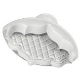 PME CPE643 uitsteekvormpjes met stempel voor creatieve plaketten, extra groot, 90 mm, kunststof, ivoor, 9 x 5 x 3 cm
