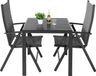 Meubles de jardin Orange Ensemble de balcon 3 pièces avec 2 chaises pliantes et table WPC
