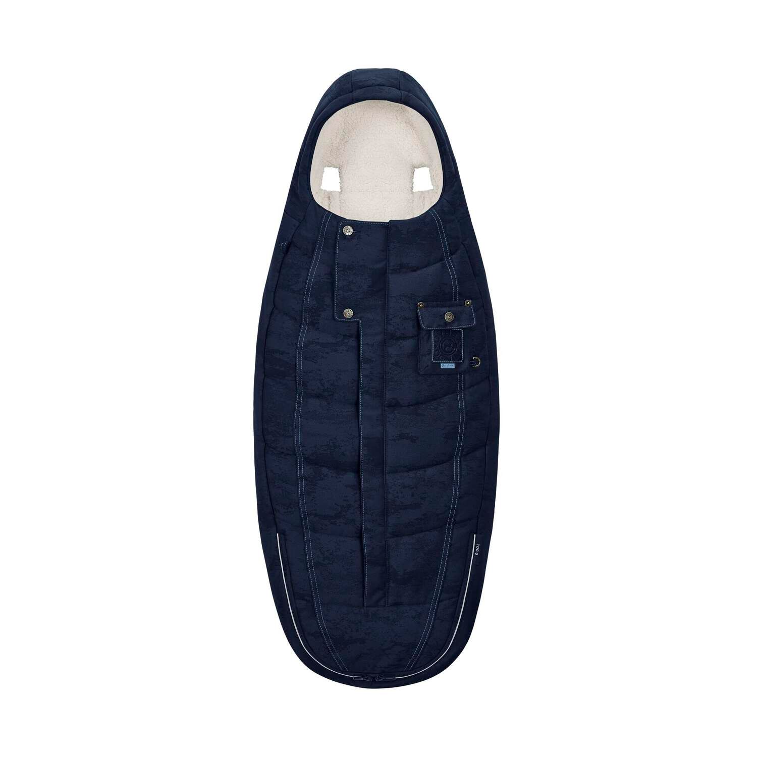 Cybex Voetenzak Platinum Rebellious Luxury Denim Blue/Navy Blue