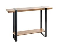 HAKU Console eiken, zwart, Metaal, spaanplaat - Maat: B 120 cm x H 82 cm x D 30 cm, Stijl: Modern