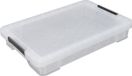 Whitefurze Opbergbox - 12 liter - Transparant - 55 x 36 x 9 cm - Kunststof