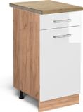 Vicco R-Line Keukenonderkast – 40 cm, WB Eik Wit Hoogglans