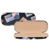 Concorde Holiday Étui à lunettes/boîte de rangement pour lunettes - 2x - plastique dur - bleu foncé