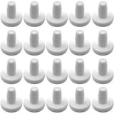 cyclingcolors 20 x kunststof doppen, wit, Ø 16 mm x 6,5 mm, schroefdoppen, beschermkappen, ronde stoppen, eindstoppen, jaloezieën, beschermers, meubels
