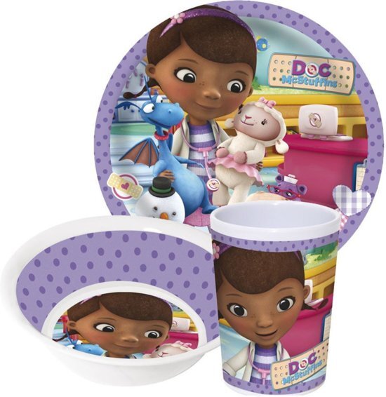 Jinscom Doc McStuffins plastic ontbijtset