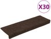 vidaXL - Trapmatten - Zelfklevend - 30 stuks - 65x21x4 cm - Bruin - Rechthoekige rand