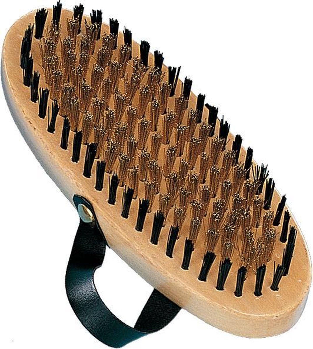 Nobby Nature Line Borstel Ovaal En Greep Messing- En Nylon Haren - 1 St