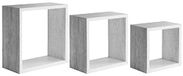 Homemania Incubo Rek voor wanddecoratie – woonkamer, slaapkamer, kantoor – MDF, eiken Imperial 35 x 35 x 15,5/30 x 30 x 15,5/25 x 25 x 15,5 cm