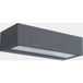 Leds C4 Nemesis Applique murale extérieure à éclairage haut et bas, grise, LED teintée 8,8 W, température de couleur 2700-3200-4000 K, IP65, interrupteur marche/arrêt