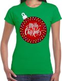 Bellatio Decorations Shoppartners Bv Fout Kerst shirt / t-shirt - kerstbal merry christmas - groen voor dames - kerstkleding / kerst outfit XXL