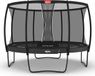 BERG Champion Regular 380 Trampoline Op Poten - Rond - Safety Net Deluxe - AirFlow Pro Springdoek - TwinSpring - Grijs