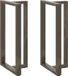 Pieds de table de bar 2 pcs forme T 60x35x(110-111) cm acier naturel